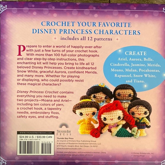 Disney Princess Crochet Kit with Red, Blue, Yellow, and White Yarn - Picture 5 of 11